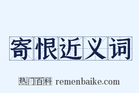 寄恨近义词是什么意思的图片